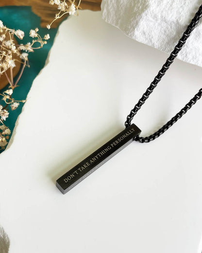The Four Agreements Necklace | Black (Men)