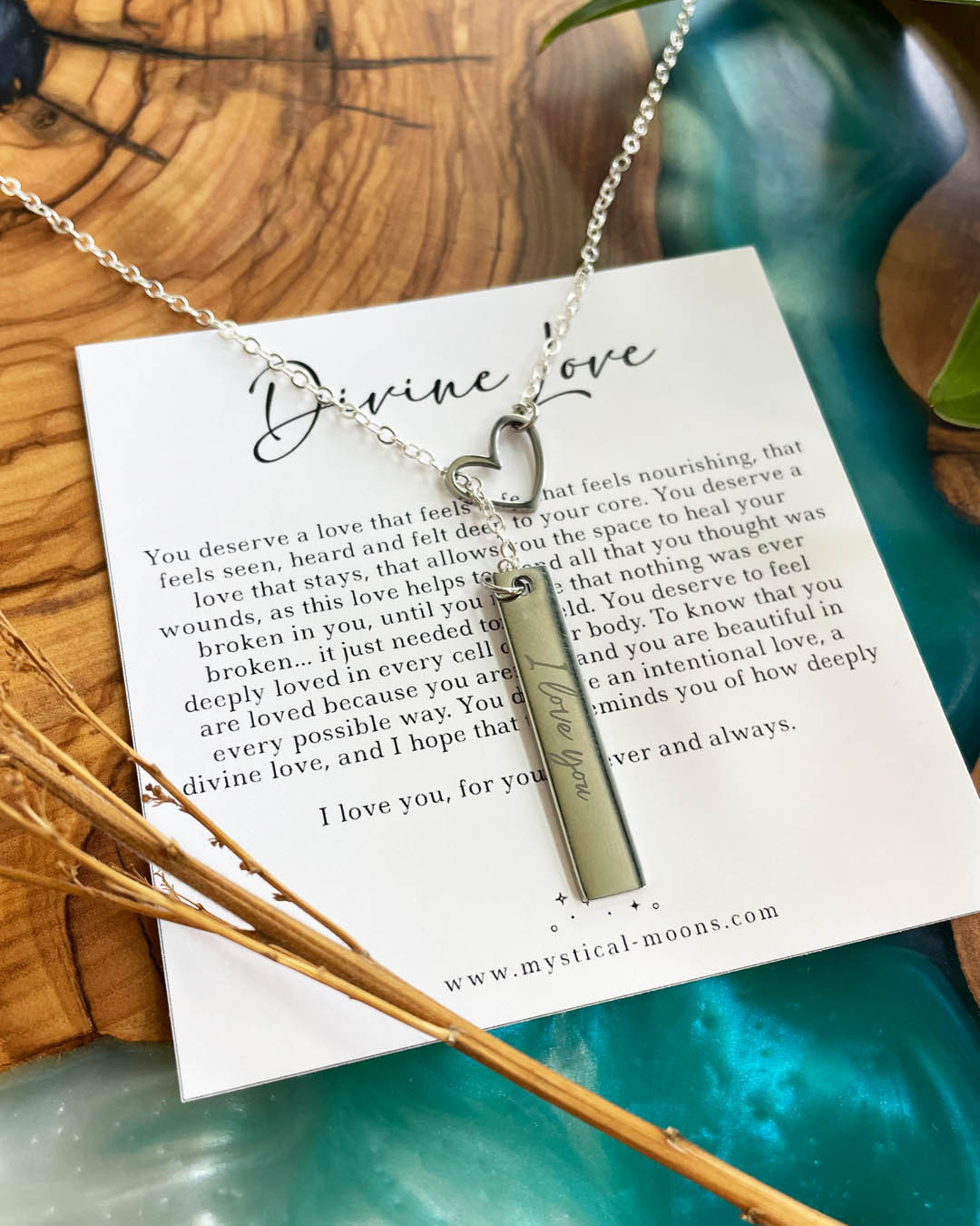 Divine Love Y Necklace (Silver)
