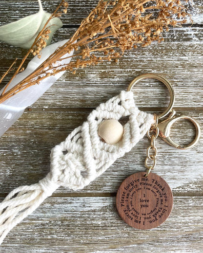 Ho'oponopono Prayer Keychain