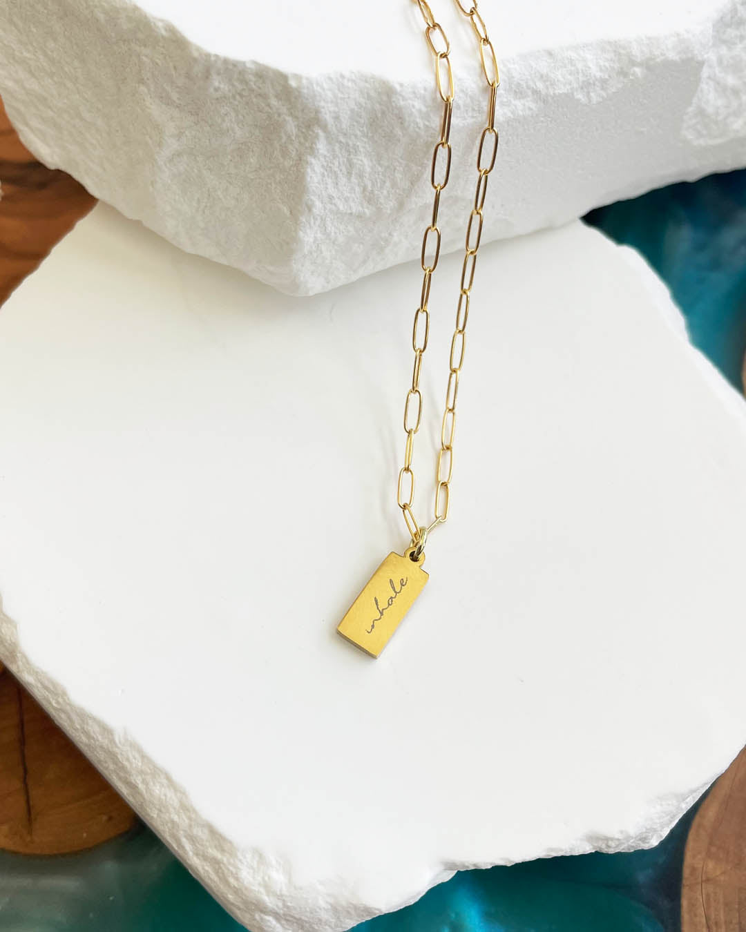 Inhale/Exhale Necklace (Gold)