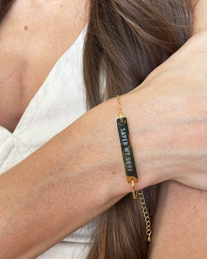 Ayahuasca Saved My Soul Bracelet (Gold)