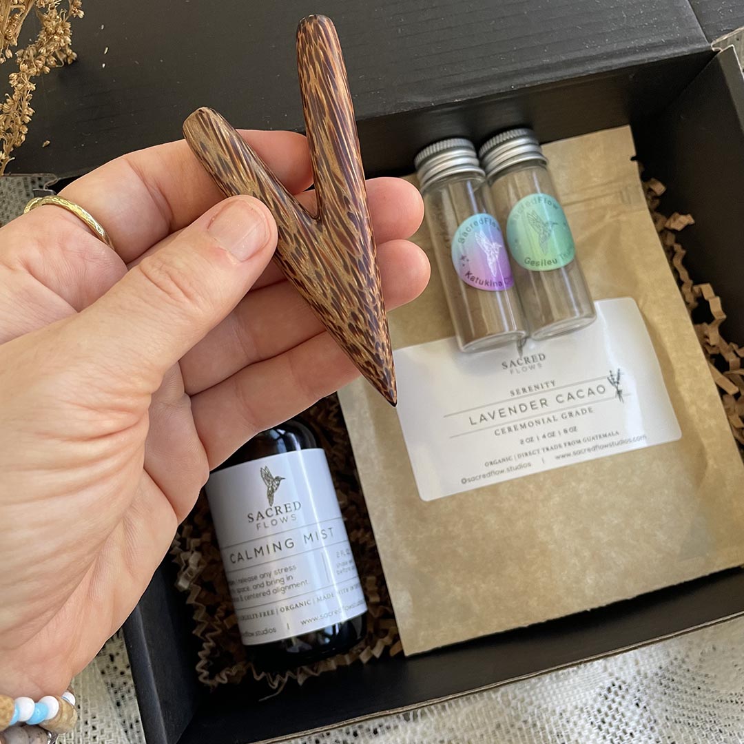 Ethically Sourced Palo Santo and Sage Self Care Spiritual Wooden Gift Box —  MOJAVE MOON APOTHECARY